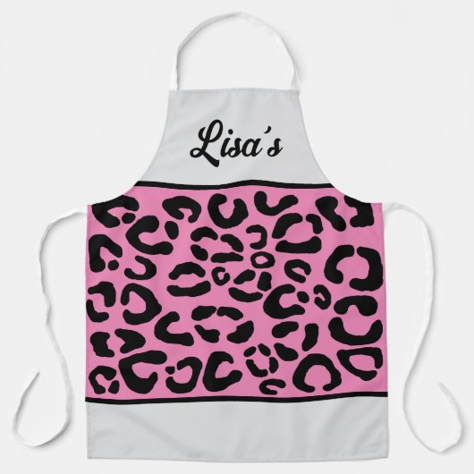 TABLIER VOTRE NOM EMPREINTE DE LÉOPARD (Recto)