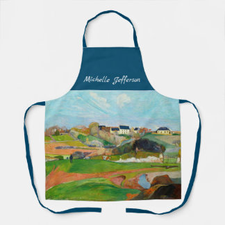 Tablier Votre nom Impressionniste Peinture Pastorale Gaugu
