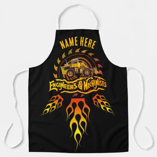 Tablier VOTRE NOM Ingénieur et Machiniste (Recto)