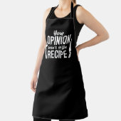 Tablier Votre opinion n’était pas dans la recette (Insitu)
