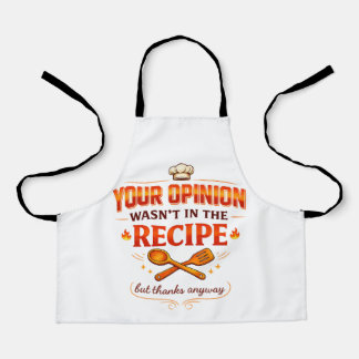 Tablier Votre opinion n'était pas dans la recette mais mer