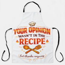 Votre opinion n'était pas dans la recette mais mer