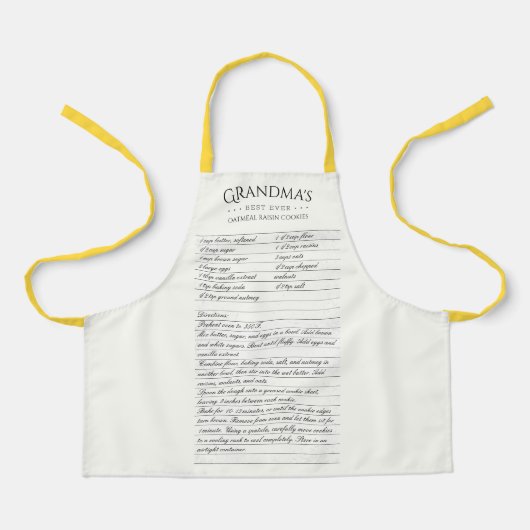 Tablier Votre Recette Couleur modifiable Apron enfant pers (Recto)