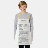 Tablier Votre Recette Couleur modifiable Apron enfant pers (Porté)