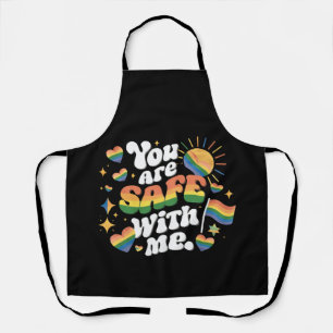 Tablier Vous êtes en sécurité avec moi LGBT Rainbow Gay
