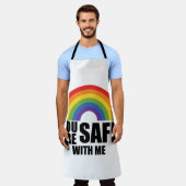 Tablier Vous Êtes En Sécurité Avec Moi LGBTQ Rainbow Pride (Porté)