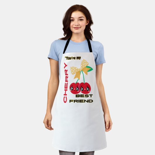 TABLIER VOUS ÊTES MON MEILLEUR AMI CHERRY (Porté)