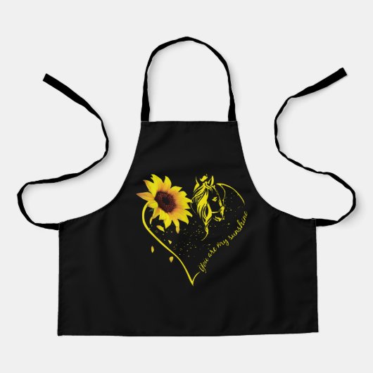Tablier Vous Êtes Mon Sunshine Tournesol Et Cheval (Recto)
