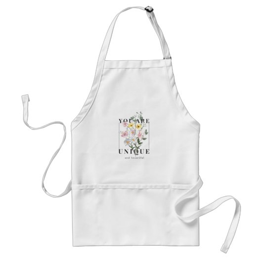 Tablier Vous êtes un Slogan floral unique (Devant)