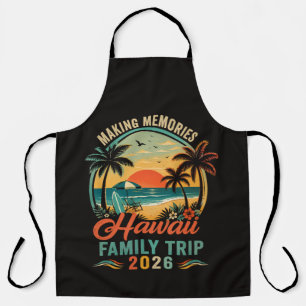 Tablier Voyage de Famille à Hawaï Coucher de Soleil Tropic