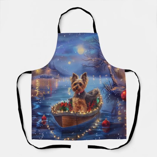 Tablier Voyage de fête de Noël du Biewer Terrier (Recto)