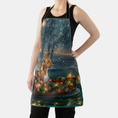 Tablier Voyage de Noël de Basenji (Insitu)