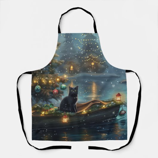 Tablier Voyage de Noël de la Chatte Noire (Recto)