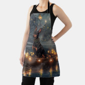 Tablier Voyage de Noël festif du Doberman (Insitu)