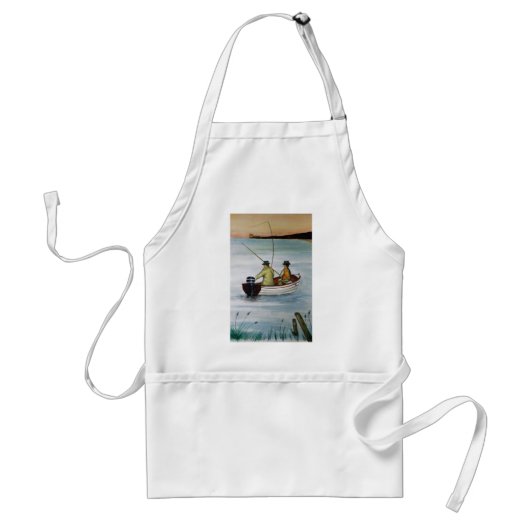 Tablier Voyage de pêche père et fils (Devant)
