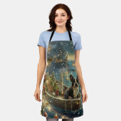 Tablier Voyage festif de Noël de Boston Terrier (Porté)