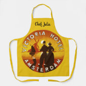 Tablier Voyage Rétro, Hôtel Victoria, Amsterdam, Hollande (Recto)