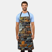 Tablier Vue détaillée d'une vieille pierre traditionnelle (Porté)