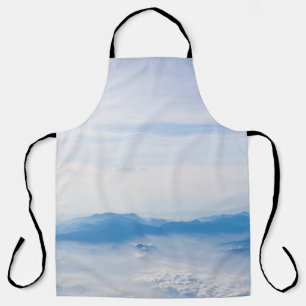 Tablier Vue du ciel bleu et des montagnes depuis l'avion s