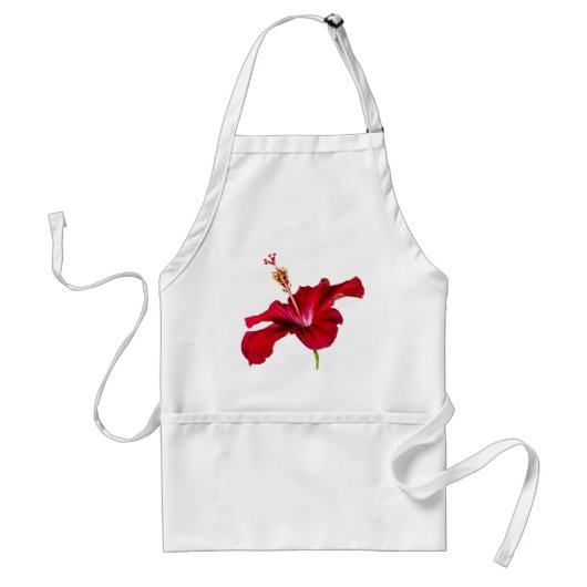 Tablier Vue latérale de l'Hibiscus rouge (Devant)