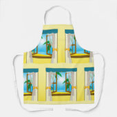 Tablier Vue sur la plage d'été (Recto)