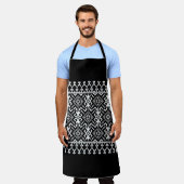 Tablier Vyshyvanka ukrainienne : Fusion d'ornement ethniqu (Porté)