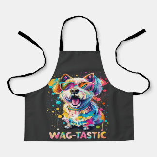 Tablier Wag-tastic fun scashy coloré design chien