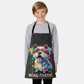Tablier Wag-tastic fun scashy coloré design chien (Porté)