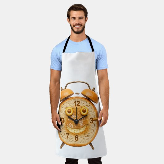 Tablier Wake and Bake! Funny Bread Alarm Clock Art (Porté)