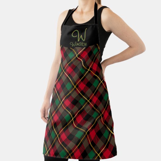 Tablier Wallace Red Plaid Apron (Insitu)