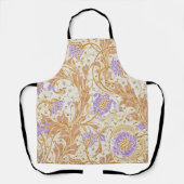 Tablier Walter Crane Arts & Crafts Fleur Art Pourpre (Recto)