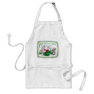 Tablier Waltzing Père Noël et Mme Claus Apron
