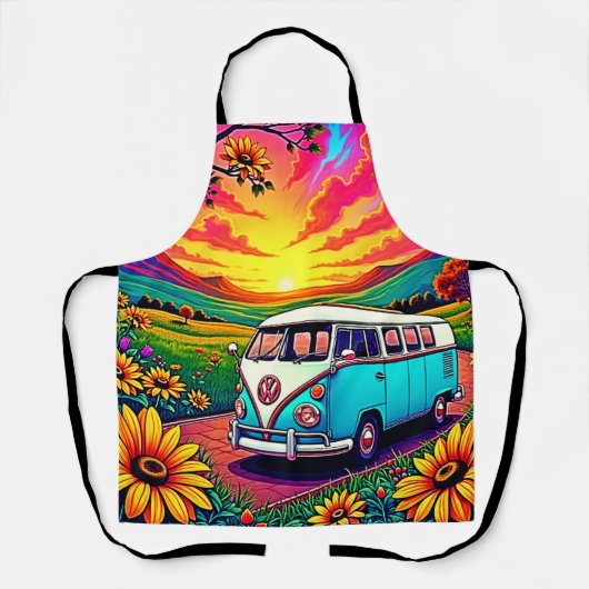 Tablier Wanderlust Van Sunset Art (Recto)