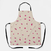 Tablier Warm Beige Deep Pink Cosmos Floral Pattern (Recto)
