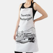 Tablier Washington State Seattle Ferry Line Art (Insitu)