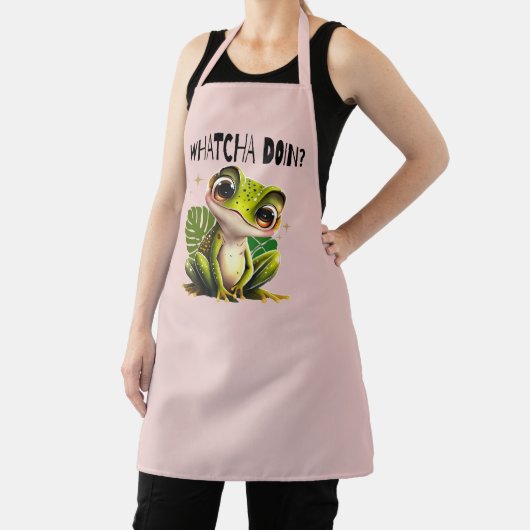 Tablier Watcha Do ? Funny Curious Frog (Insitu)