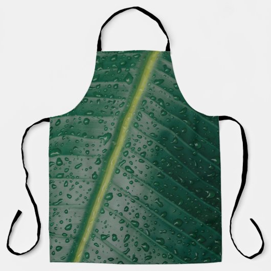 Tablier Water droplets on banana leaf (Recto)