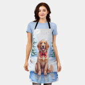 Tablier Watercolor American Water Spaniel Frozen Pond (Porté)