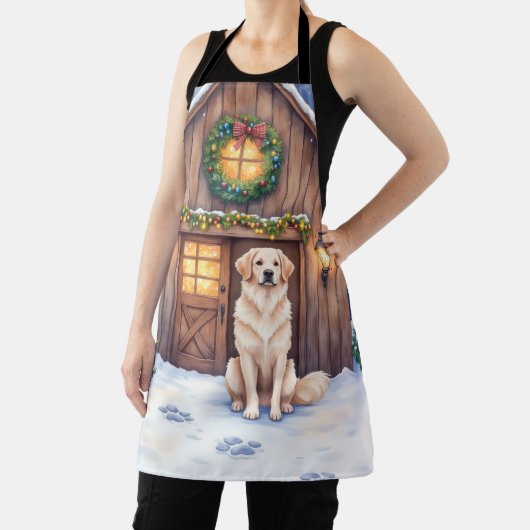 Tablier Watercolor Anatolian Shepherd Dog Rustic Barn (Insitu)