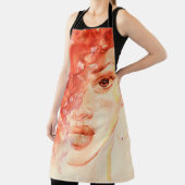 Tablier Watercolor belle fille (Insitu)