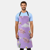 Tablier Watercolor Cherry Blossoms (Porté)