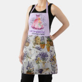 Tablier Watercolor Lavender Cleaning Service Apron Design (Insitu)