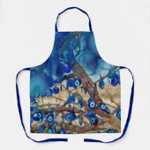 Tablier Watercolor of Tree Decorated with Nazars (Recto)