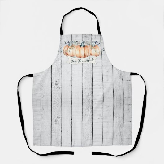 Tablier Watercolor Rustic Pumpkins (Recto)