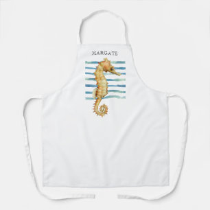 Tablier Watercolor Seahorse Beach MARGATE