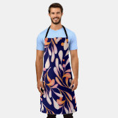 Tablier Watercolor seamless pattern. Rustic botanical dark (Porté)