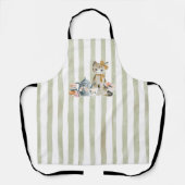 Tablier Watercolor Whimsical Cat (Recto)