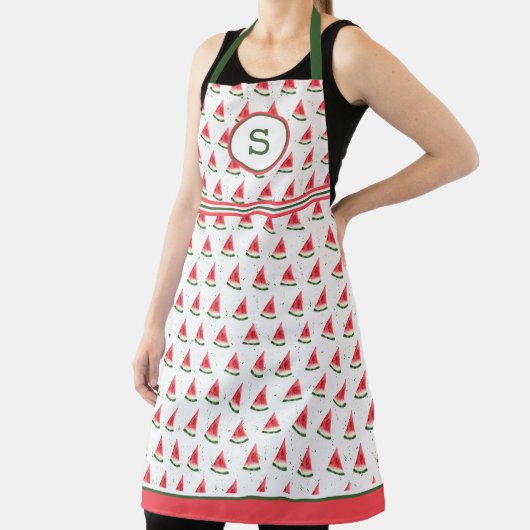 Tablier Watermelon Sur Splatter Monogrammé (Insitu)