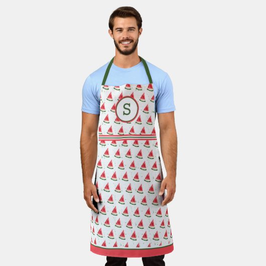 Tablier Watermelon Sur Splatter Monogrammé (Porté)