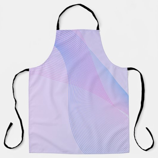 Tablier Wavelines Abstraites bleu rose (Recto)